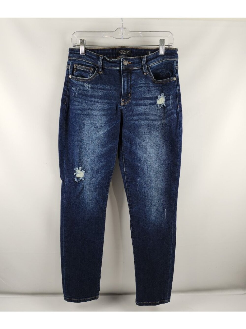 SOLD OUT Judy Blue Jeans Womens 9/29 Blue Slim Fit Distressed JB82104DK (29x29) - Picture 1 of 13